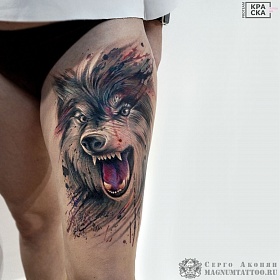 Серго Акопян, реализм тату, realism tattoo, цветной реализм, цветная татуировка, тату портрет, реалистичная тату, тату на ноге,